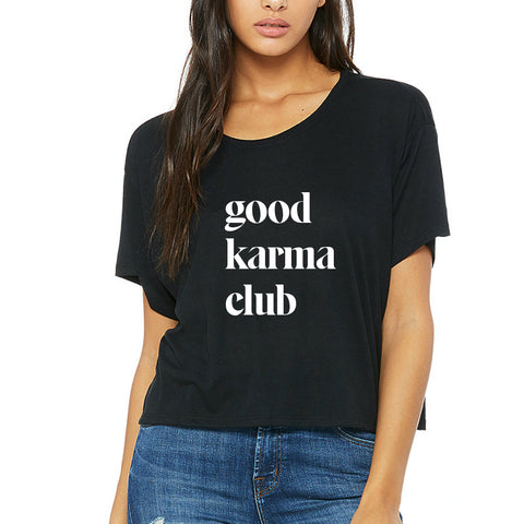 GOOD KARMA CLUB [FLOWY BOXY TEE]
