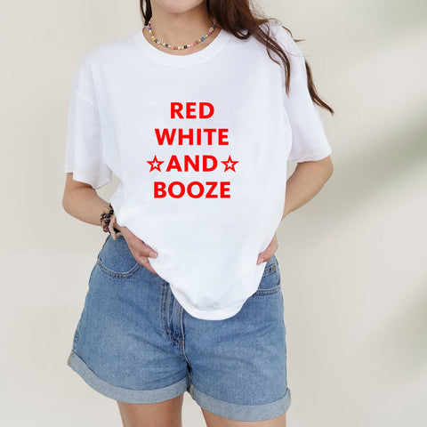 RED WHITE & BOOZE [WOMENS COMFORT TEE]