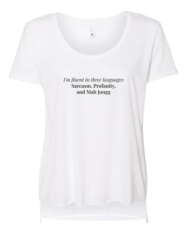 Fluent In Three Languages — Scoop Tee