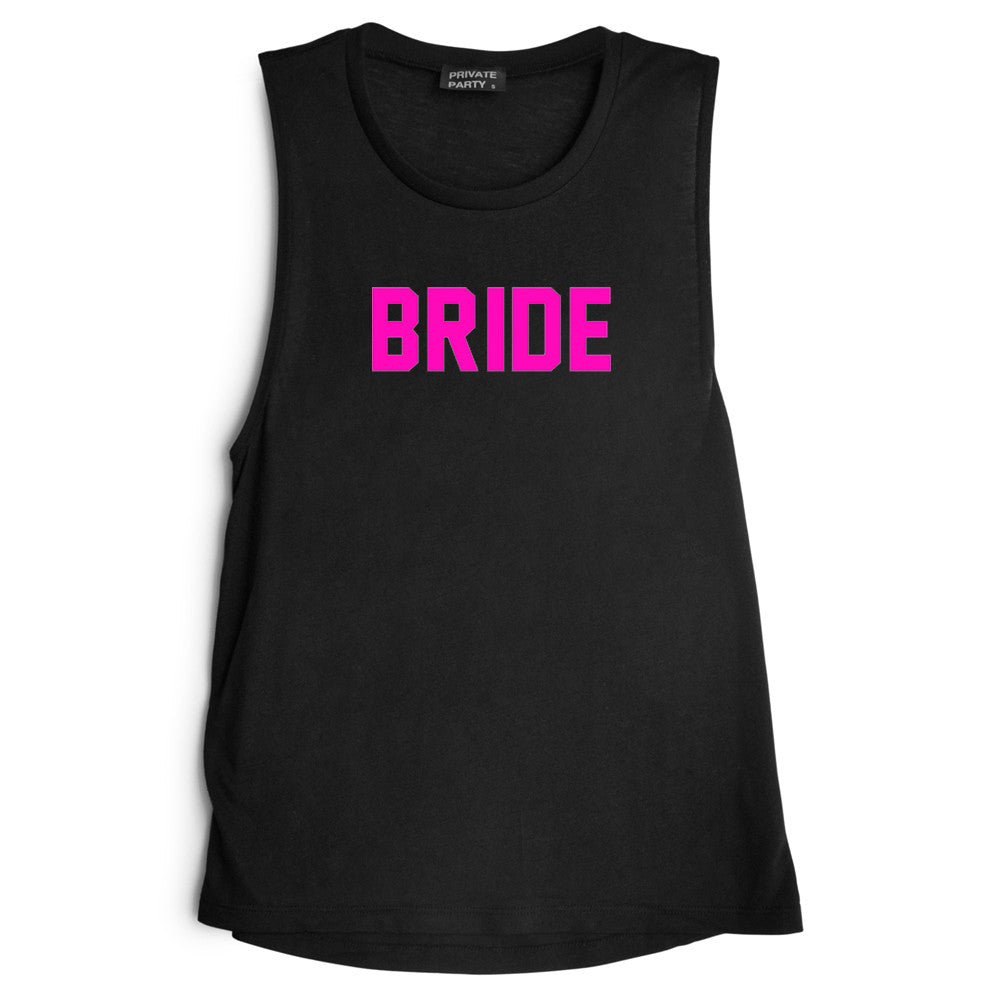 BRIDE // PINK TEXT  [MUSCLE TANK]