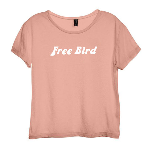 FREE BIRD [DISTRESSED WOMEN'S 'BABY TEE']