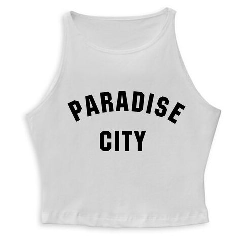 PARADISE CITY [SPANDEX CROP TANK]