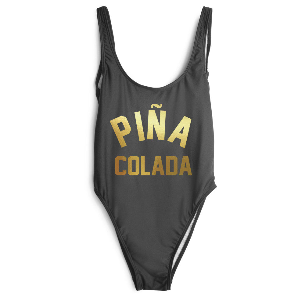 PINA COLADA [SWIMSUIT // GOLD TEXT]
