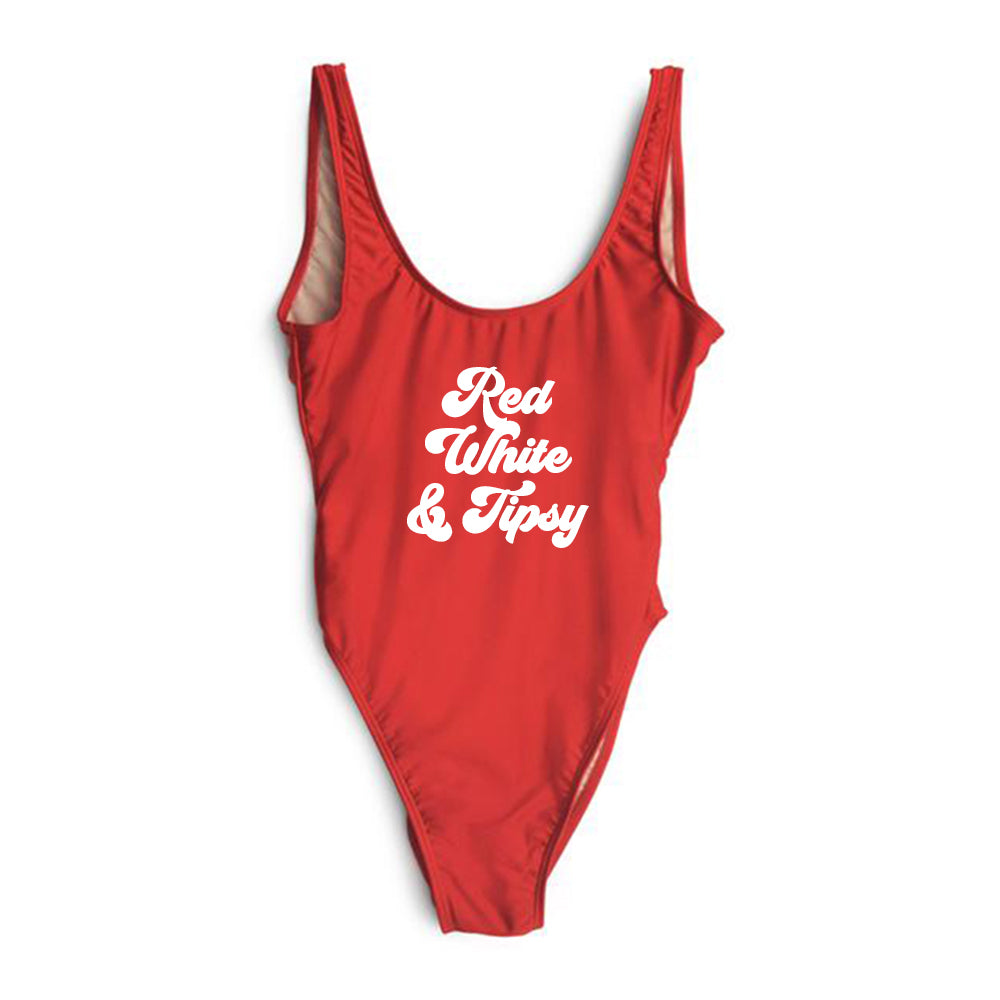 RED WHITE & TIPSY // NEW FONT  [SWIMSUIT]