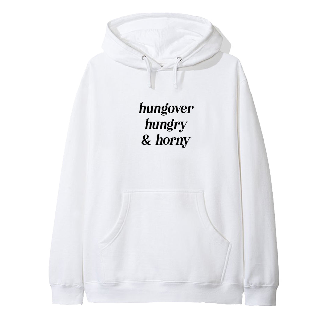 HUNGOVER HUNGRY & HORNY [HOODIE]