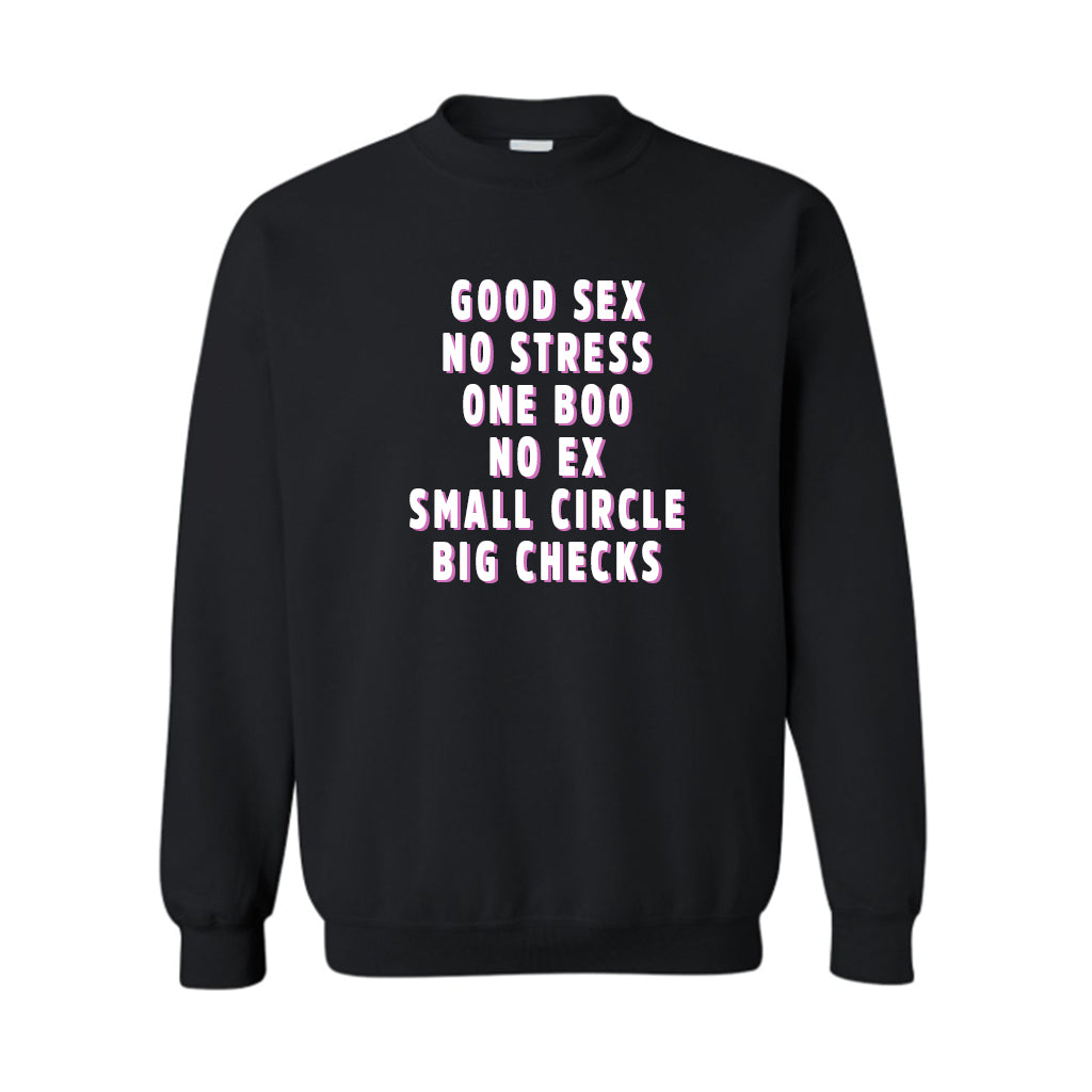 GOOD SEX NO STRESS [UNISEX CREWNECK SWEATSHIRT] | PRIVATE PARTY