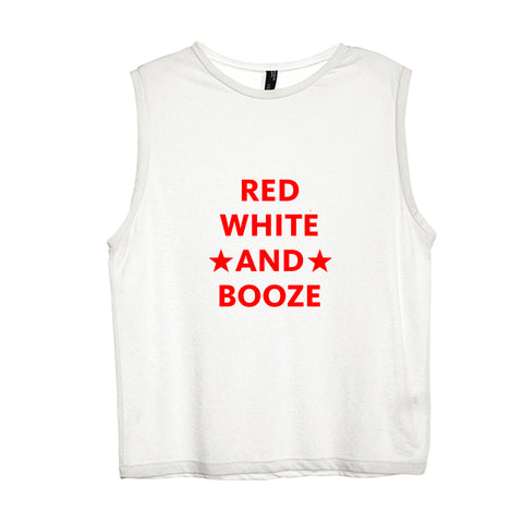 RED WHITE AND BOOZE [WOMEN'S MUSCLE TANK]