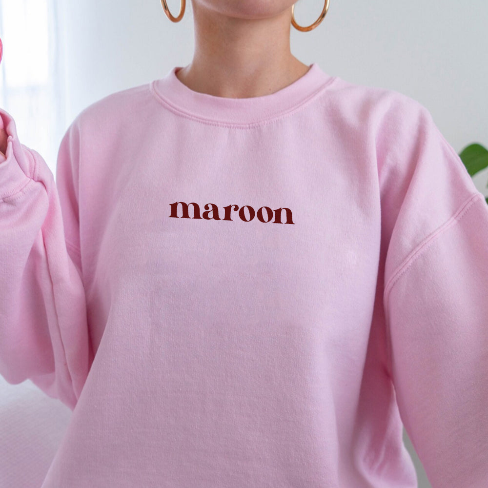 maroon [UNISEX CREWNECK SWEATSHIRT]