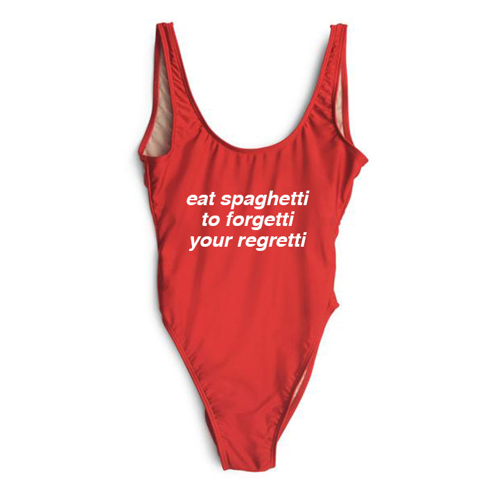eat spaghetti to forgetti your regretti  [SWIMSUIT]