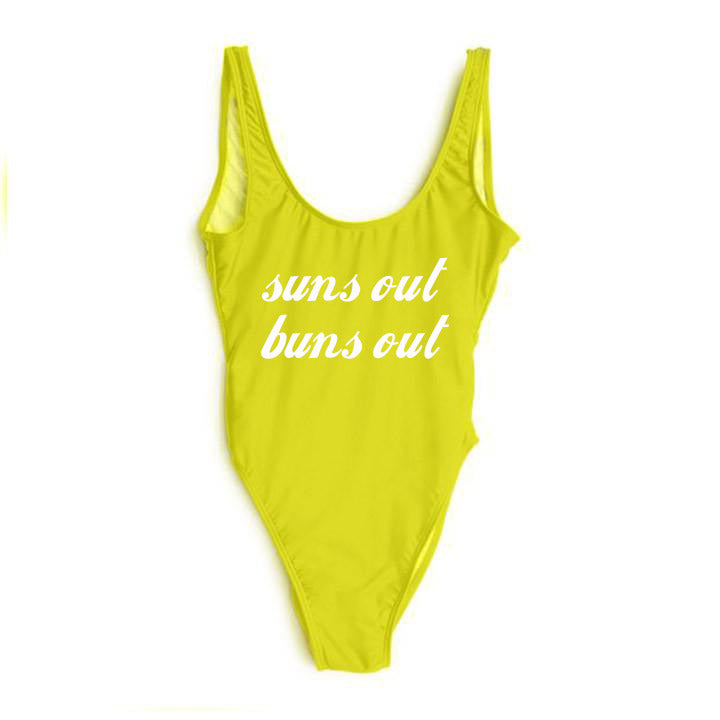 SUN'S OUT BUNS OUT // NEW FONT [SWIMSUIT]