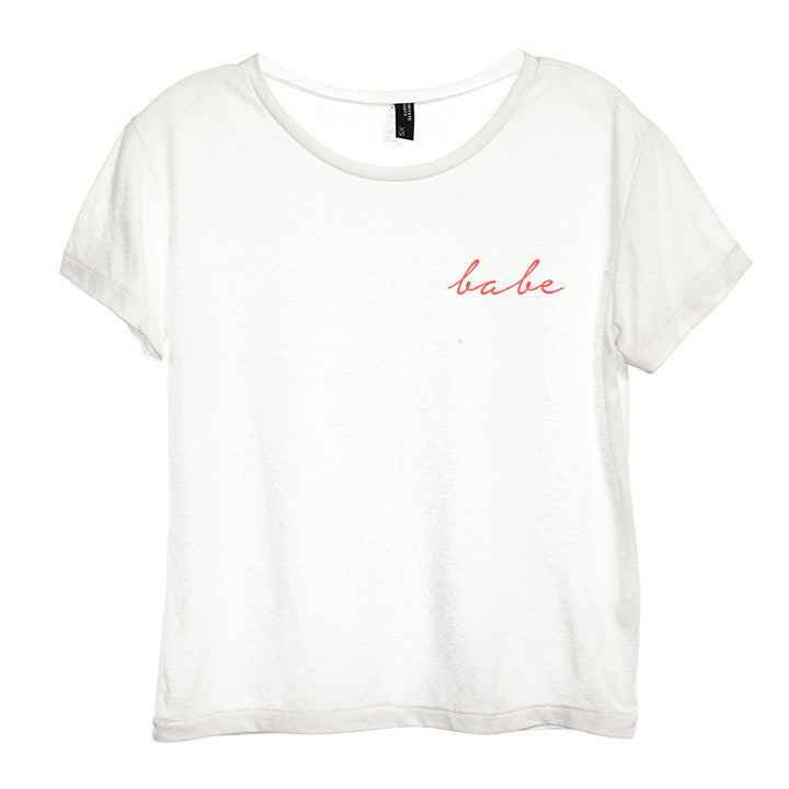 BABE [DISTRESSED WOMEN'S 'BABY TEE']