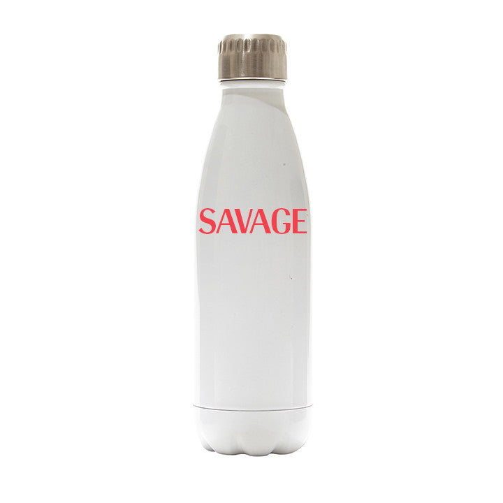 Live Savage Stainless Steel Shaker Bottle (White) - Live Savage