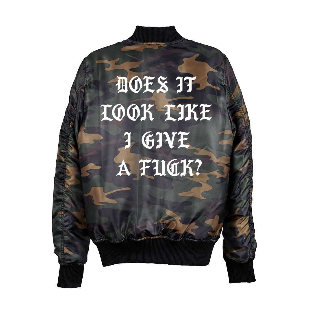 DOES IT LOOK LIKE I GIVE A FUCK? BOMBER [UNISEX]