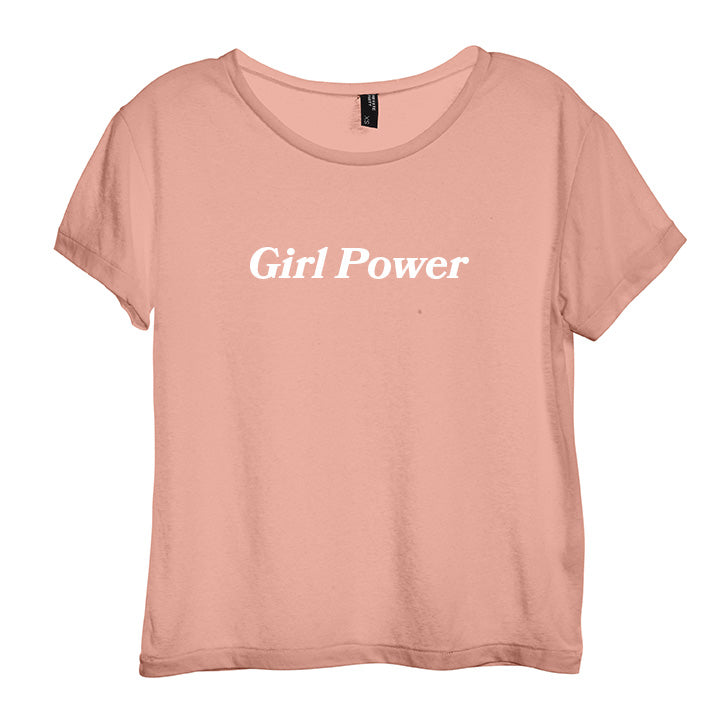 GIRL POWER [DISTRESSED WOMEN'S 'BABY TEE']