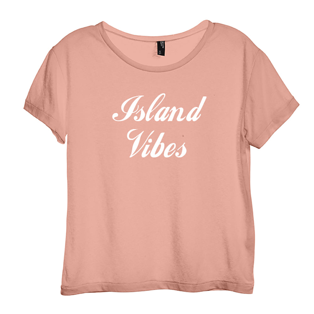 ISLAND VIBES // NEW FONT [DISTRESSED WOMEN'S 'BABY TEE']