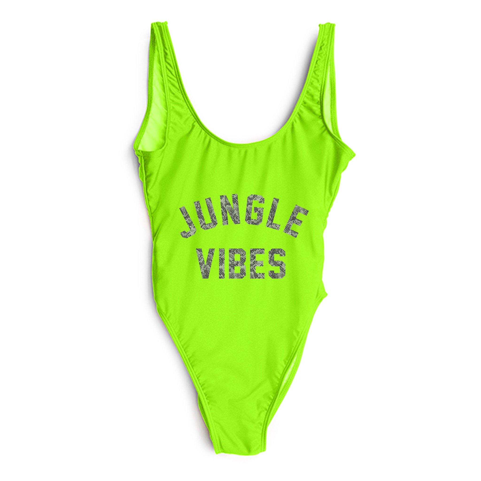 JUNGLE VIBES W/ SNAKESKIN TEXT [SWIMSUIT]