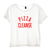 PIZZA CLEANSE [DISTRESSED WOMEN'S 'BABY TEE']