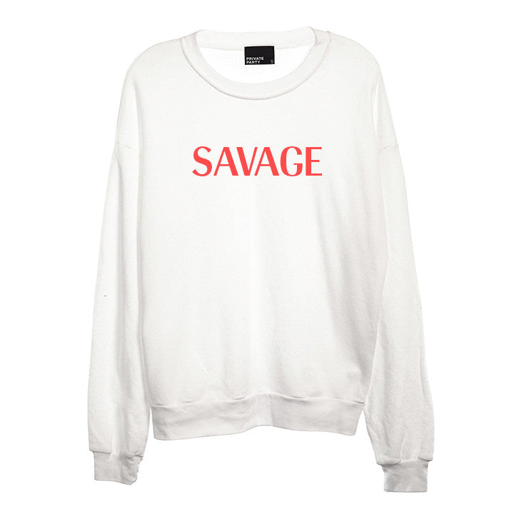 SAVAGE UNISEX CREWNECK SWEATSHIRT PRIVATE PARTY