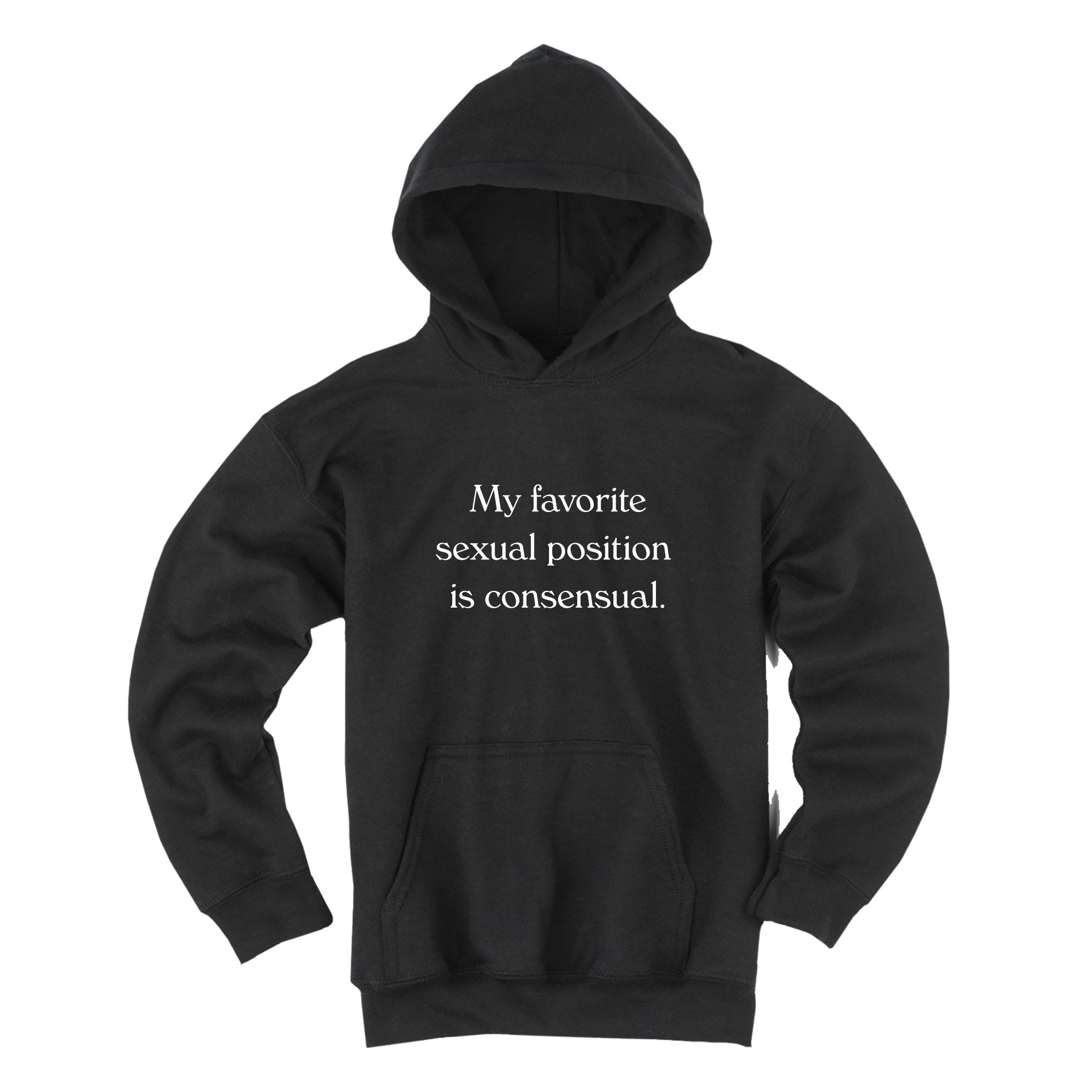 SEXUAL POSITION HOODIE [BLACK TEXT]