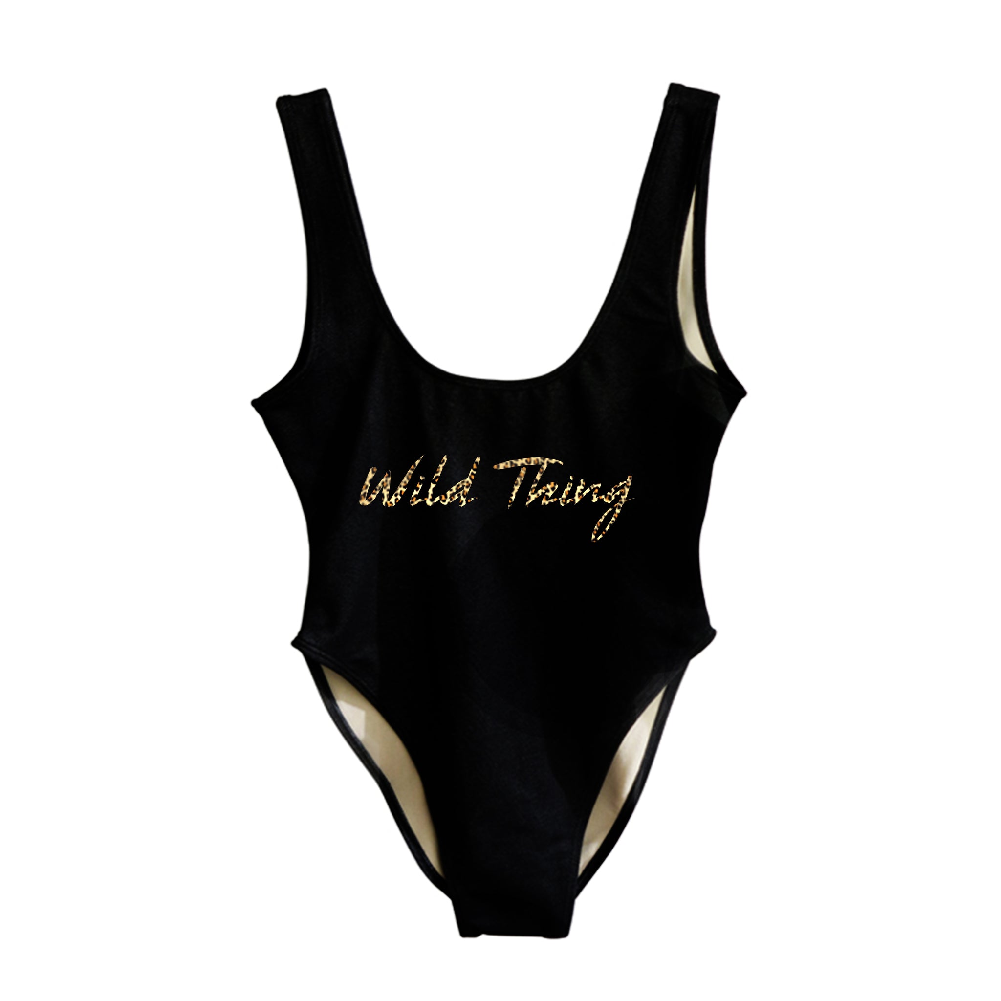 WILD THING W/ CHEETAH TEXT [SWIMSUIT]