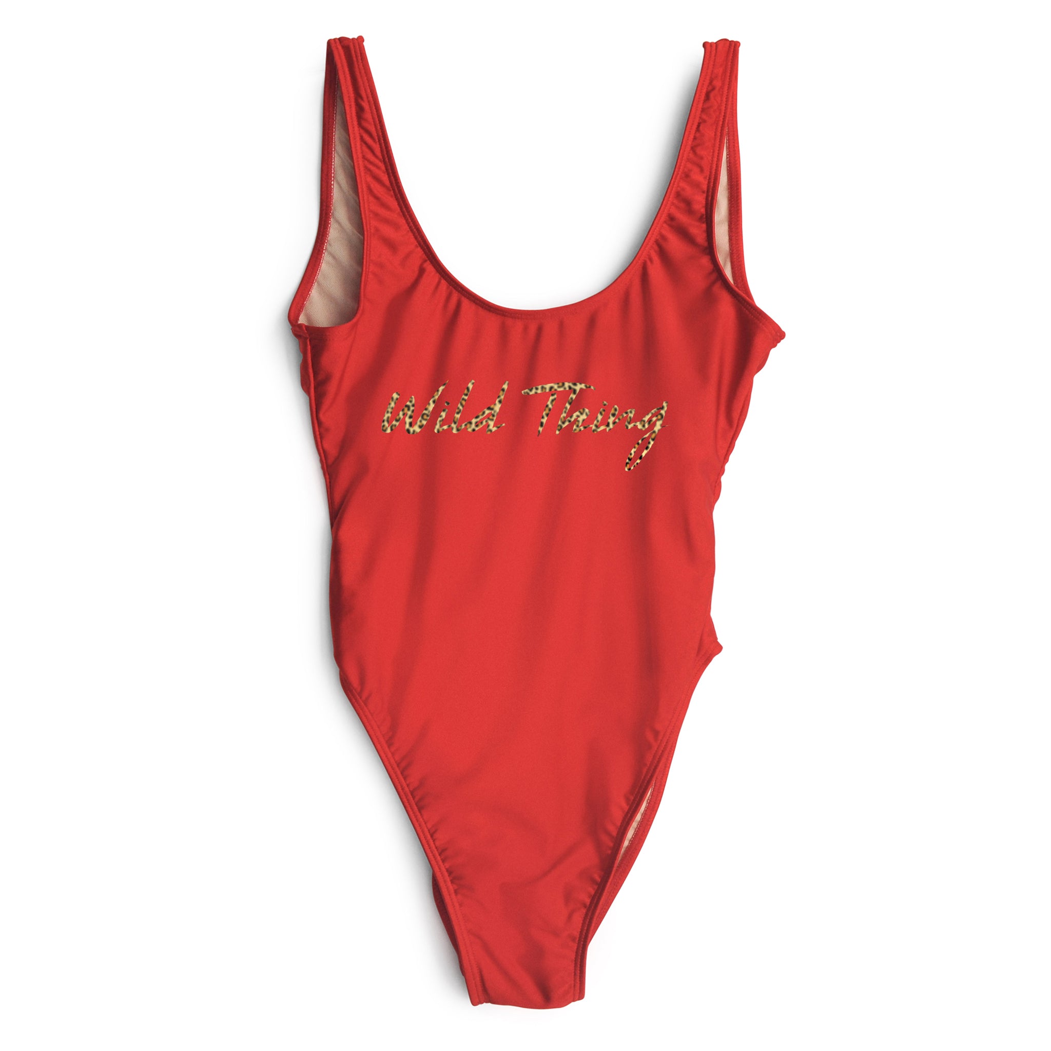 WILD THING W/ CHEETAH TEXT [SWIMSUIT]