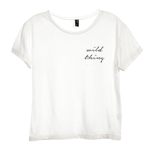 WILD THING [DISTRESSED WOMEN'S 'BABY TEE']